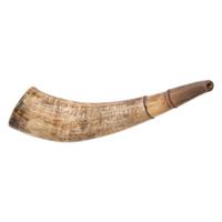 Revolutionary War Centennial Carved Powder Horn for Andrew Porter - US Marine Corps & Continental Artillery with Provenance
