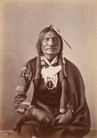 [Gardner, Alexander (1821-1882), photographer]. Albumen photograph of Good Buffalo, Oglala Lakota. [Washington, D.C., 1872].
