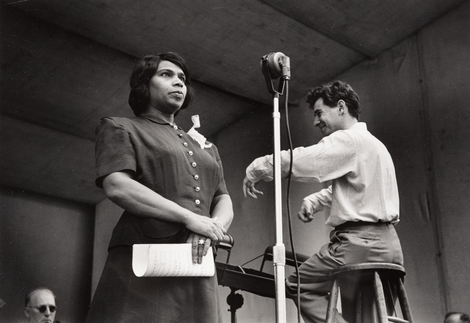 Ruth Orkin (1921-1985) Marian Anderson and Leonard Bernstein, Lewisohn Stadium, New York, 1947