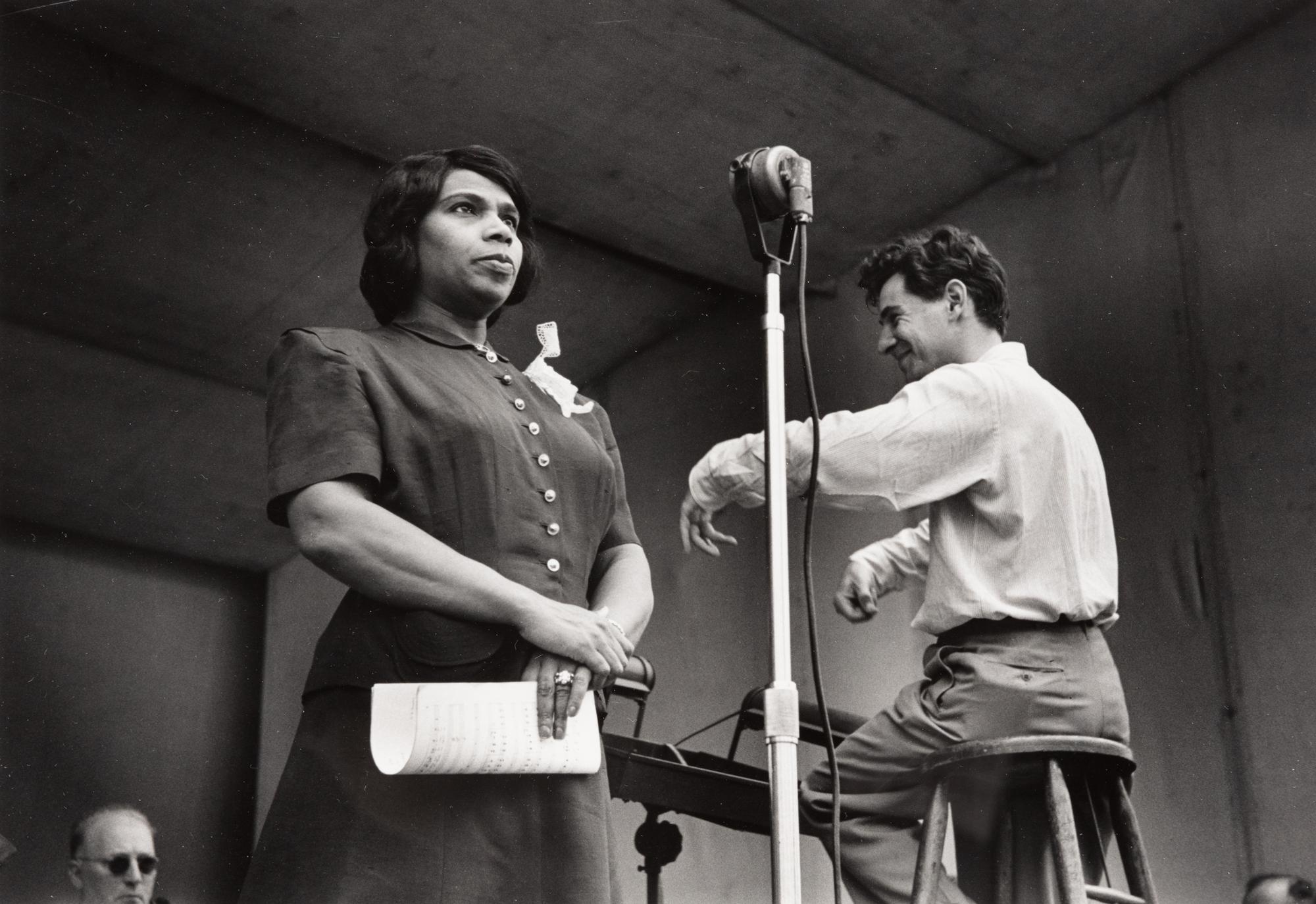 Ruth Orkin (1921-1985) Marian Anderson and Leonard Bernstein, Lewisohn Stadium, New York, 1947