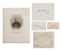 [AUTOGRAPHS]. Signatures of 19th-century American military and political figures.
