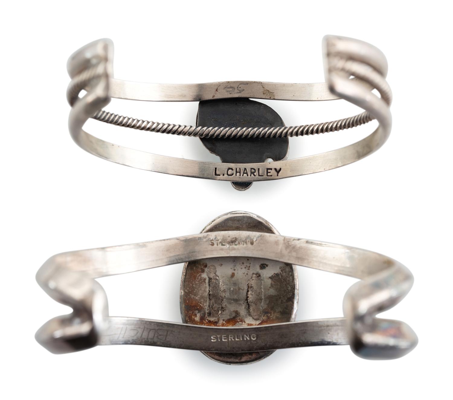 Navajo Silver and Turquoise Cuff Bracelets