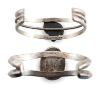 Navajo Silver and Turquoise Cuff Bracelets
