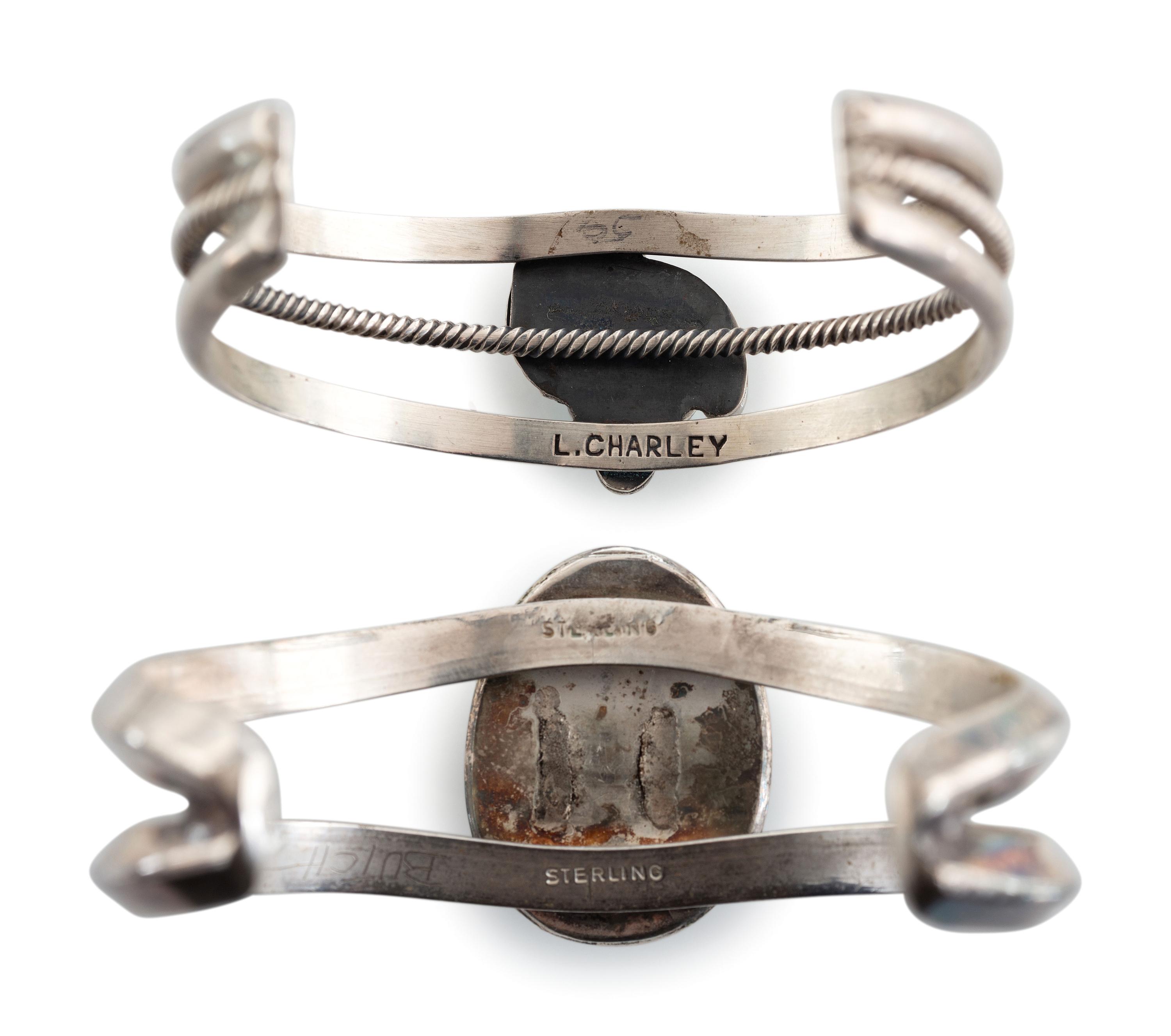 Navajo Silver and Turquoise Cuff Bracelets