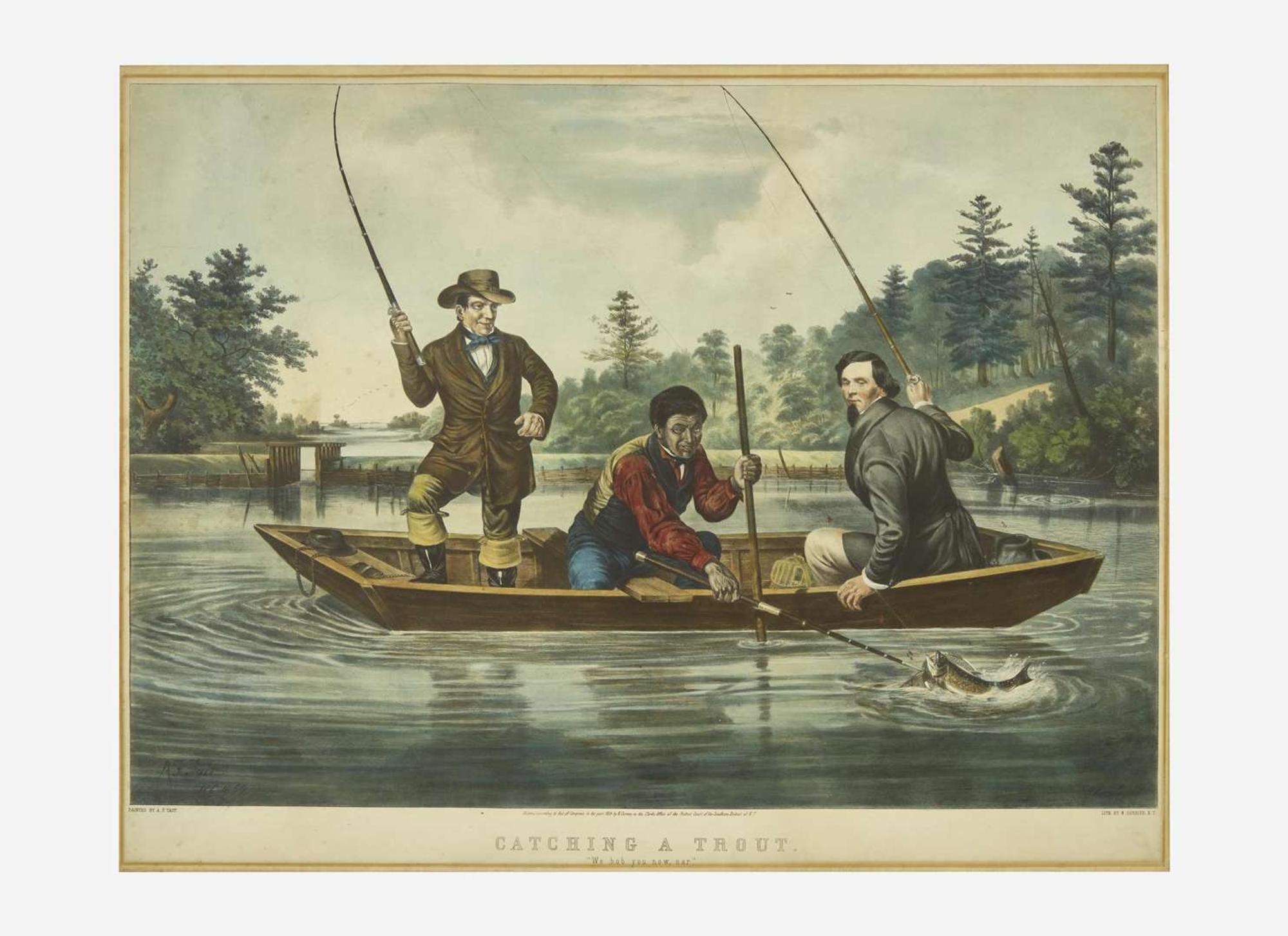 [Fishing] Currier, (Nathaniel), and (James) Ives: Catching a Trout...