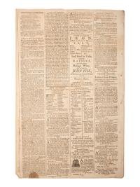 [HAMILTON, Alexander (1757-1804)]. The Salem Gazette. Vol. VI, No. 324. Salem, MA: Thomas C. Cushing, 25 December 1792.