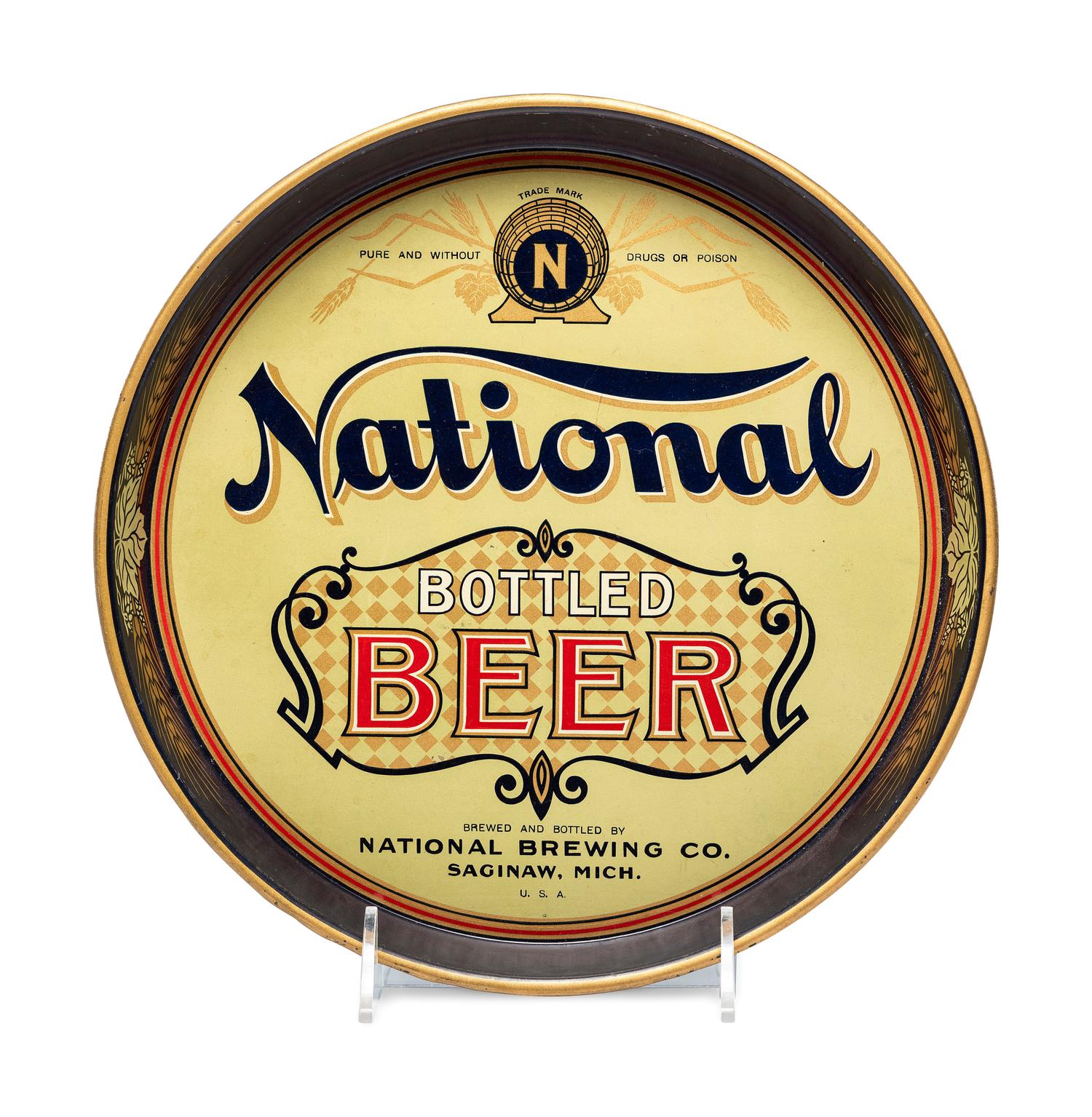 A National Brew Company Tin Lithograph Advertising Tray