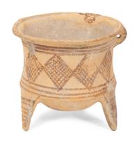 Three Neolithic Style Earthenware Footed Vessels