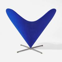 Verner Panton (Danish, 1926-1998) "Heart" Cone Chair, Plus-Linje, Denmark, designed 1958, the present lot 1960s