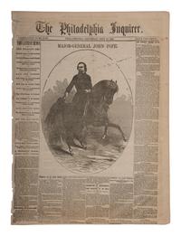 [CIVIL WAR]. Two Civil War-era newspapers, incl. coverage of Second Bull Run and early report of Lee's expected surrender to Grant.