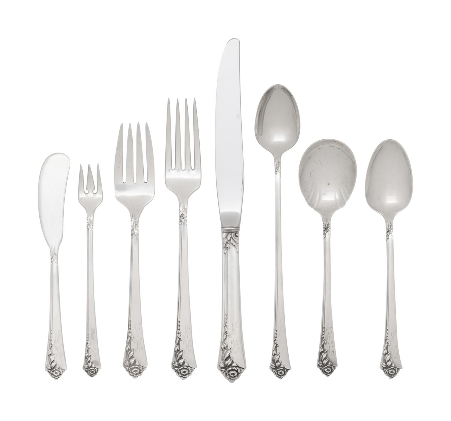 An American Silver Flatware Service
