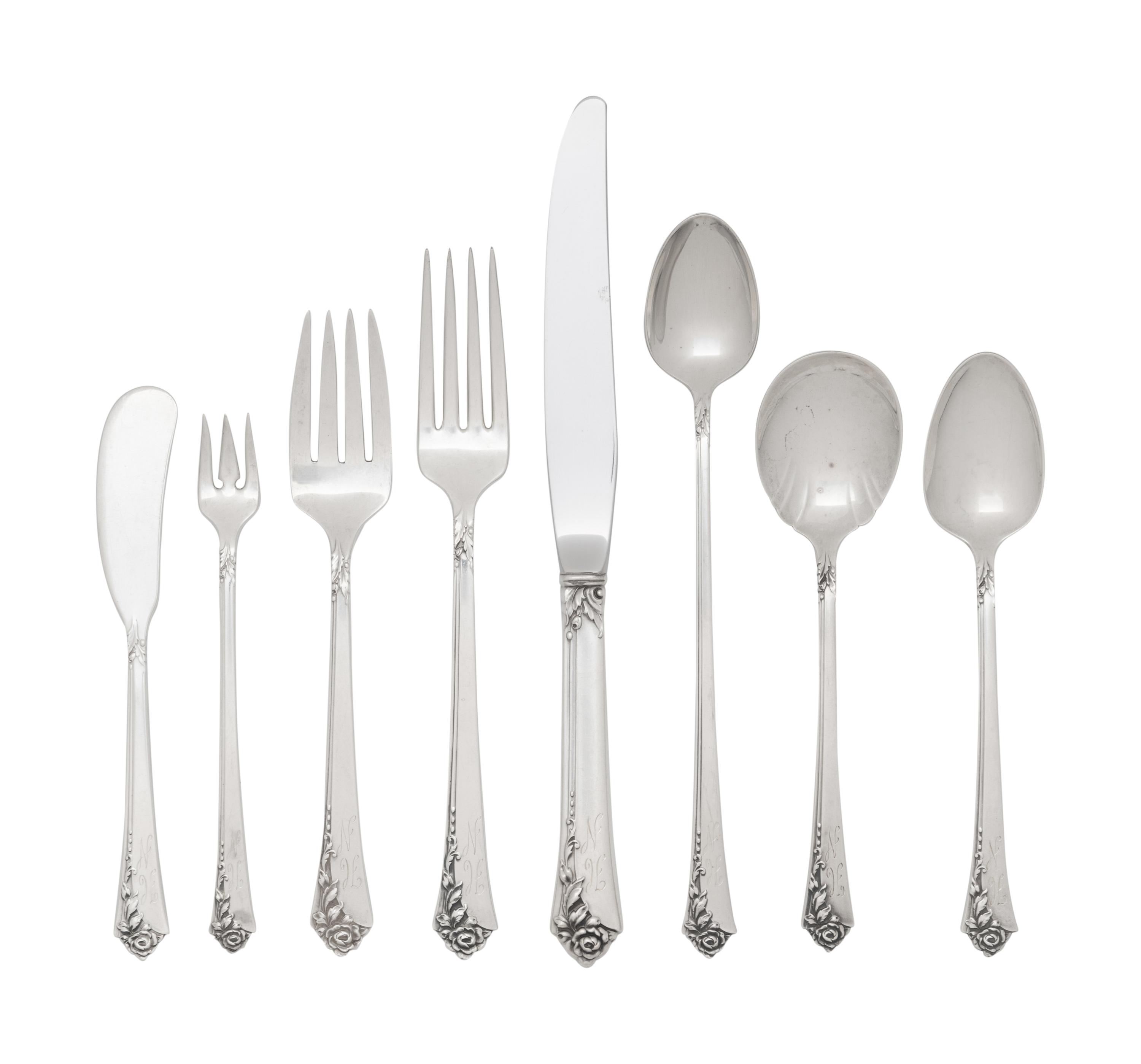 An American Silver Flatware Service