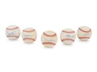 A Group of Five 500 Home Run Club Member Single Signed Autograph Baseballs (Beckett Authentication Services Certified),