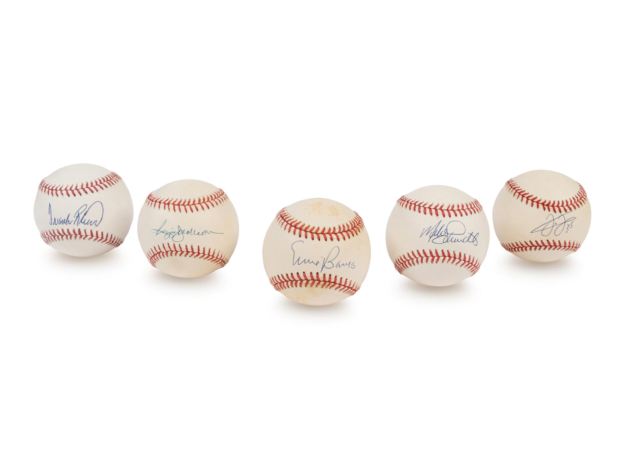 A Group of Five 500 Home Run Club Member Single Signed Autograph Baseballs (Beckett Authentication Services Certified),