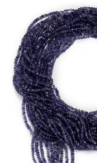 IOLITE BEAD SCARF STYLE NECKLACE