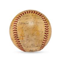 A 1935 Cleveland Indians Team Signed Autograph Baseball (Beckett Authentication Services Letter of Authenticity)