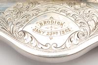 A Silver-Plate and Cut Glass Presentation Inkwell