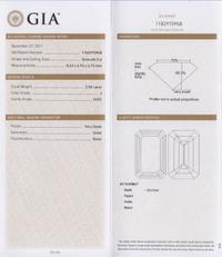 A 2.50 Carat Octagonal Step Cut Diamond,