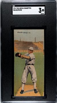 A 1911 Mecca Cigarettes T201 Ed Walsh / Fred Payne Double Folder Baseball Card (SGC 3 VG)