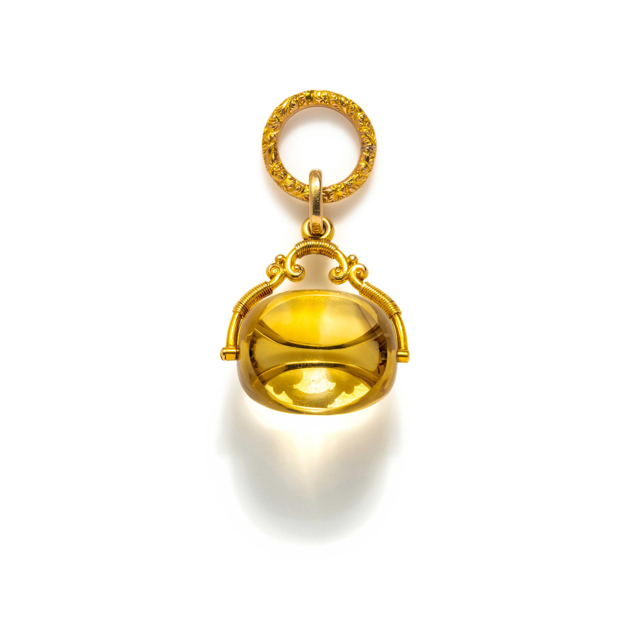 YELLOW GOLD AND CITRINE FOB