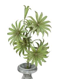 A Pair of Painted Tole Models of Palm Trees