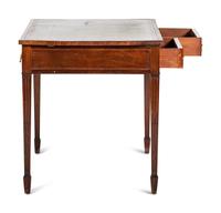 An English Mahogany Leather Inset Writing Table