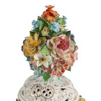 A Pair of Dresden Porcelain Urns and Covers