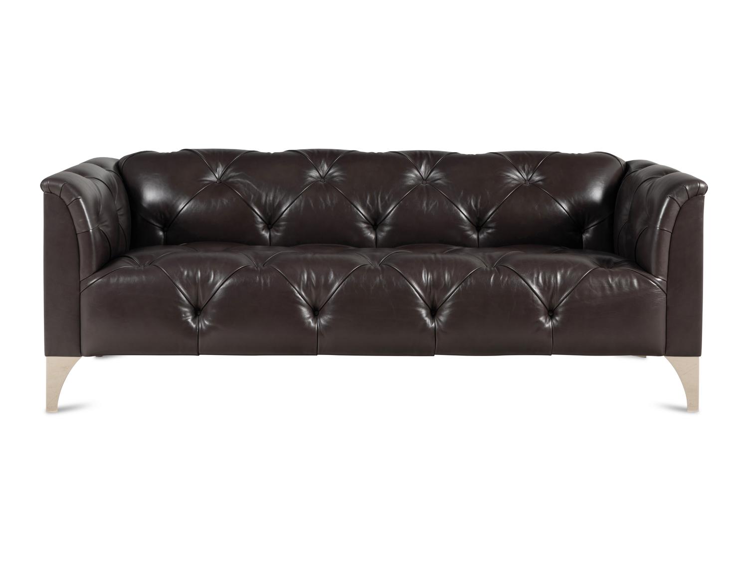 A J. Robert Scott Tufted Leather Sofa