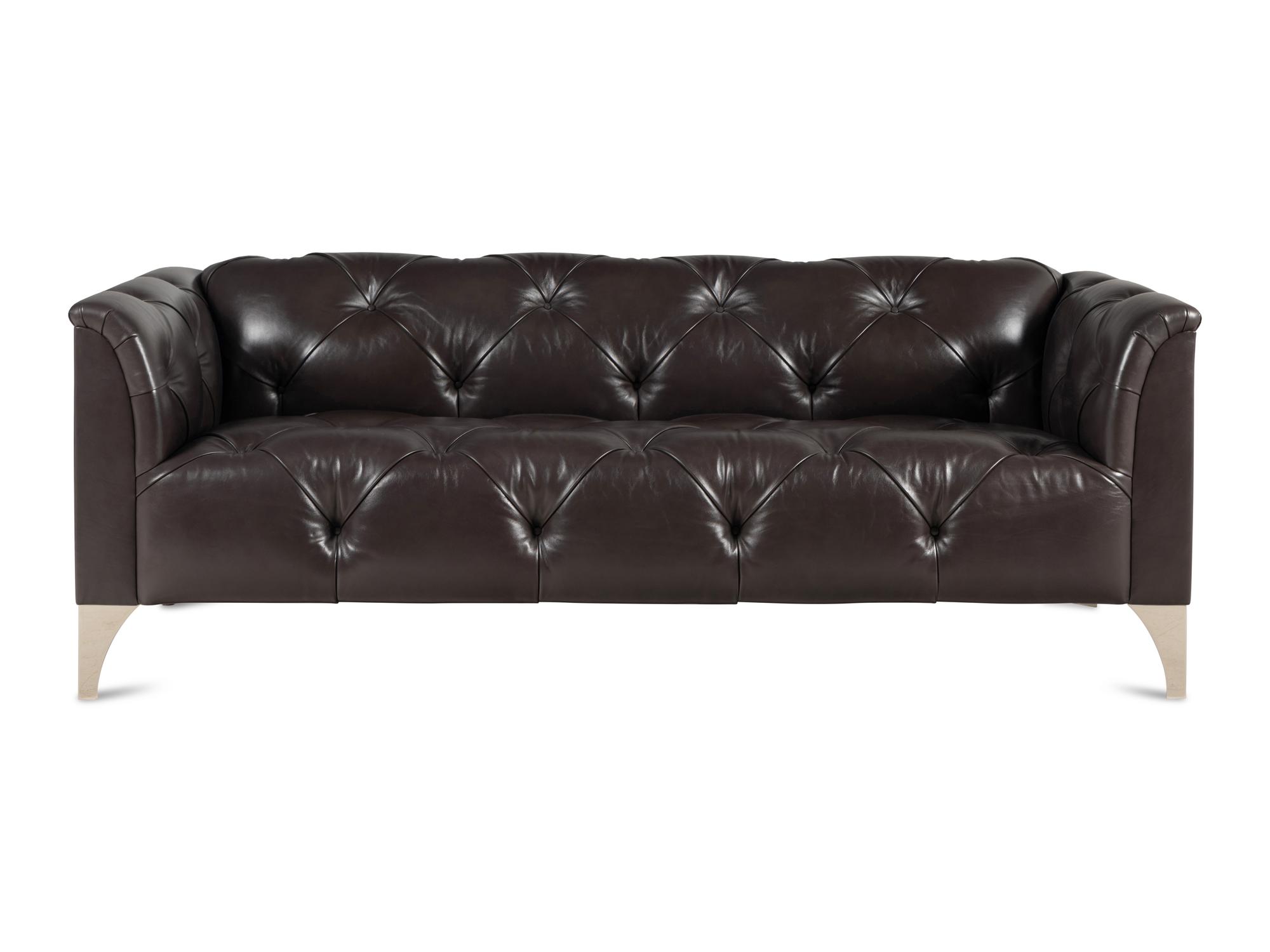 A J. Robert Scott Tufted Leather Sofa