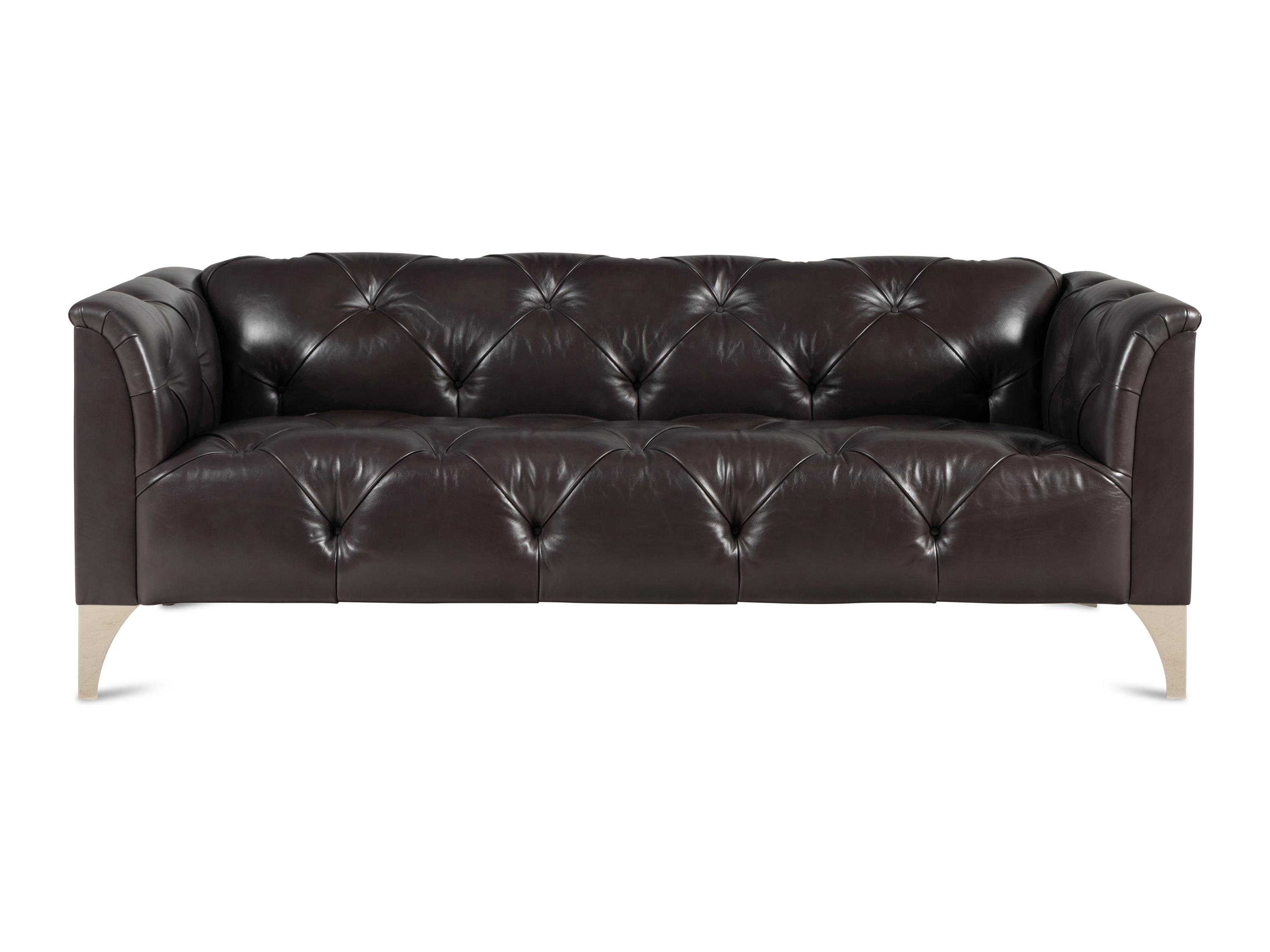A J. Robert Scott Tufted Leather Sofa