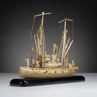 Inupiat Whaling Steam Ship Model