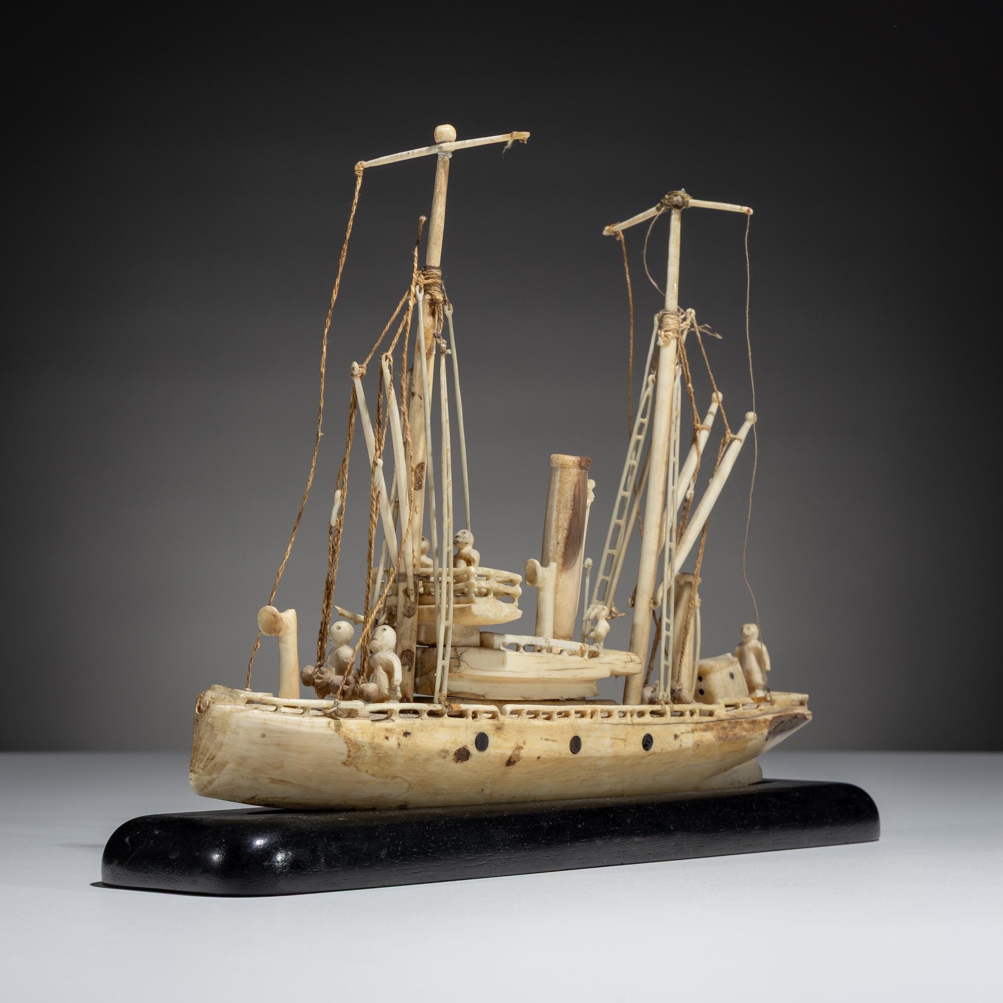 Inupiat Whaling Steam Ship Model