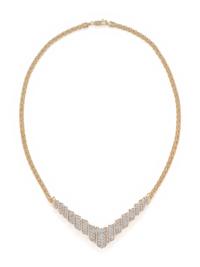 YELLOW GOLD AND DIAMOND NECKLACE