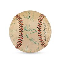 A 1933 Washington Senators Team Signed Autograph Baseball (Beckett Authentication Services Letter of Authenticity)