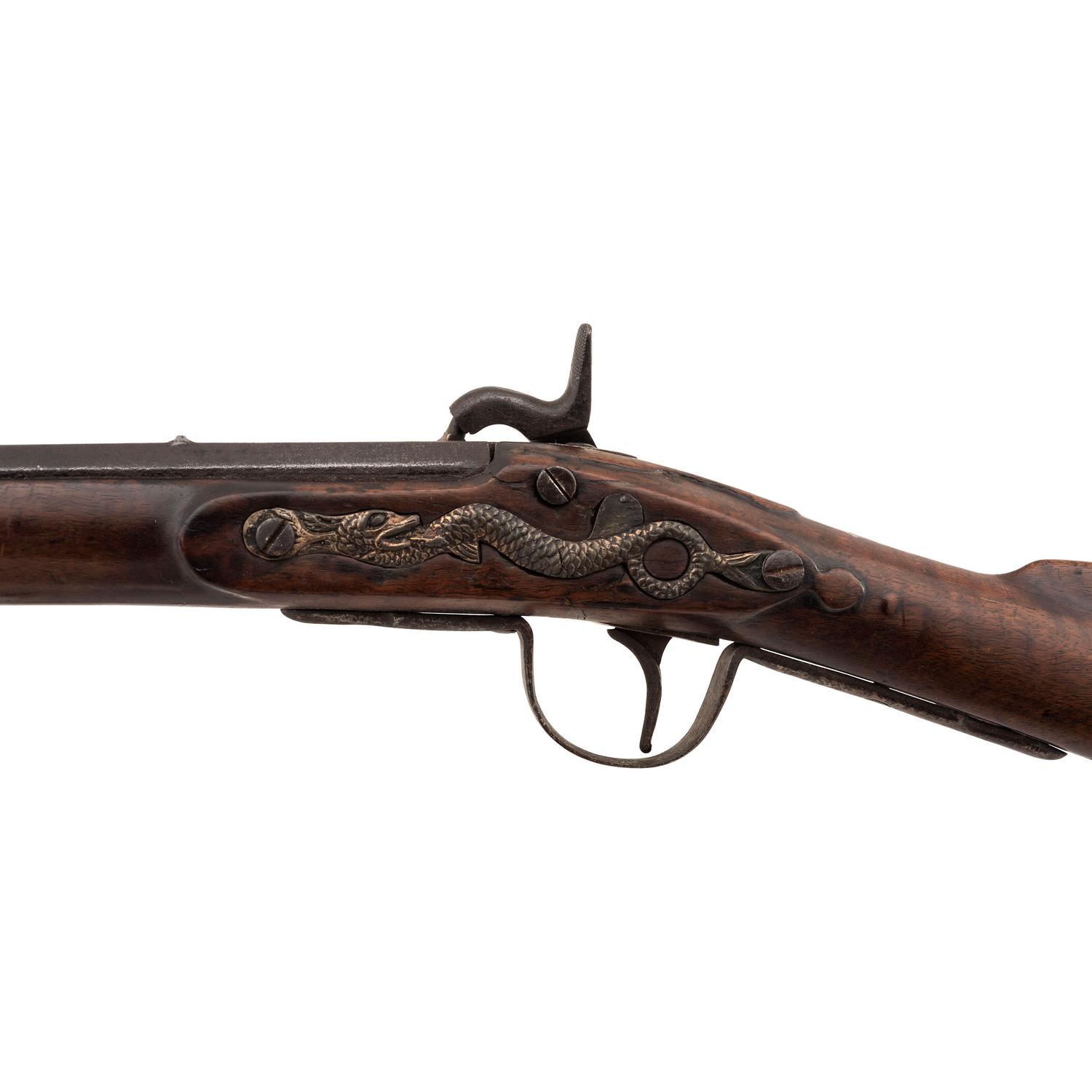 Period Modified Percussion Northwest Trade Gun with Unfinished U.S. Model 1855 Lock