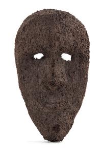 A Sepik River Fernwood Masque, Papua, New Guinea. Height 11 x width 6 3/4 x depth 2 3/4 inches.