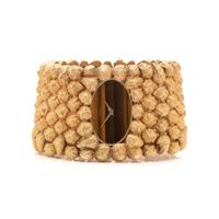 PIAGET, VINTAGE, 18K YELLOW GOLD AND TIGER'S EYE WRISTWATCH