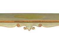 A Green Painted and Parcel-Gilt Long Console Table