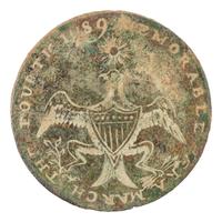 [WASHINGTON, George (1732-1799)]. Memorable Era , eagle with sun inaugural button. N.p., 1789.