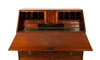 A George III Mahogany and Marquetry Slant-Front Bureau