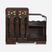A small Japanese hardwood cabinet with Chinese jade inlays 白玉镶嵌日本硬木小柜