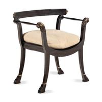 A Contemporary Mahogany Curule Armchair