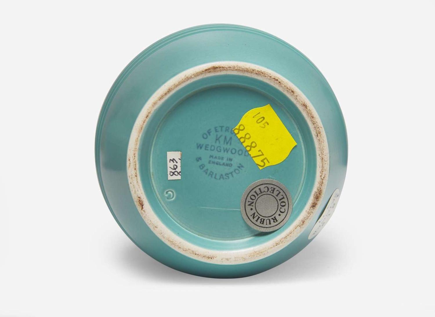 Four Wedgwood Keith Murray Designed Turquoise Vessels, UK, 1930s