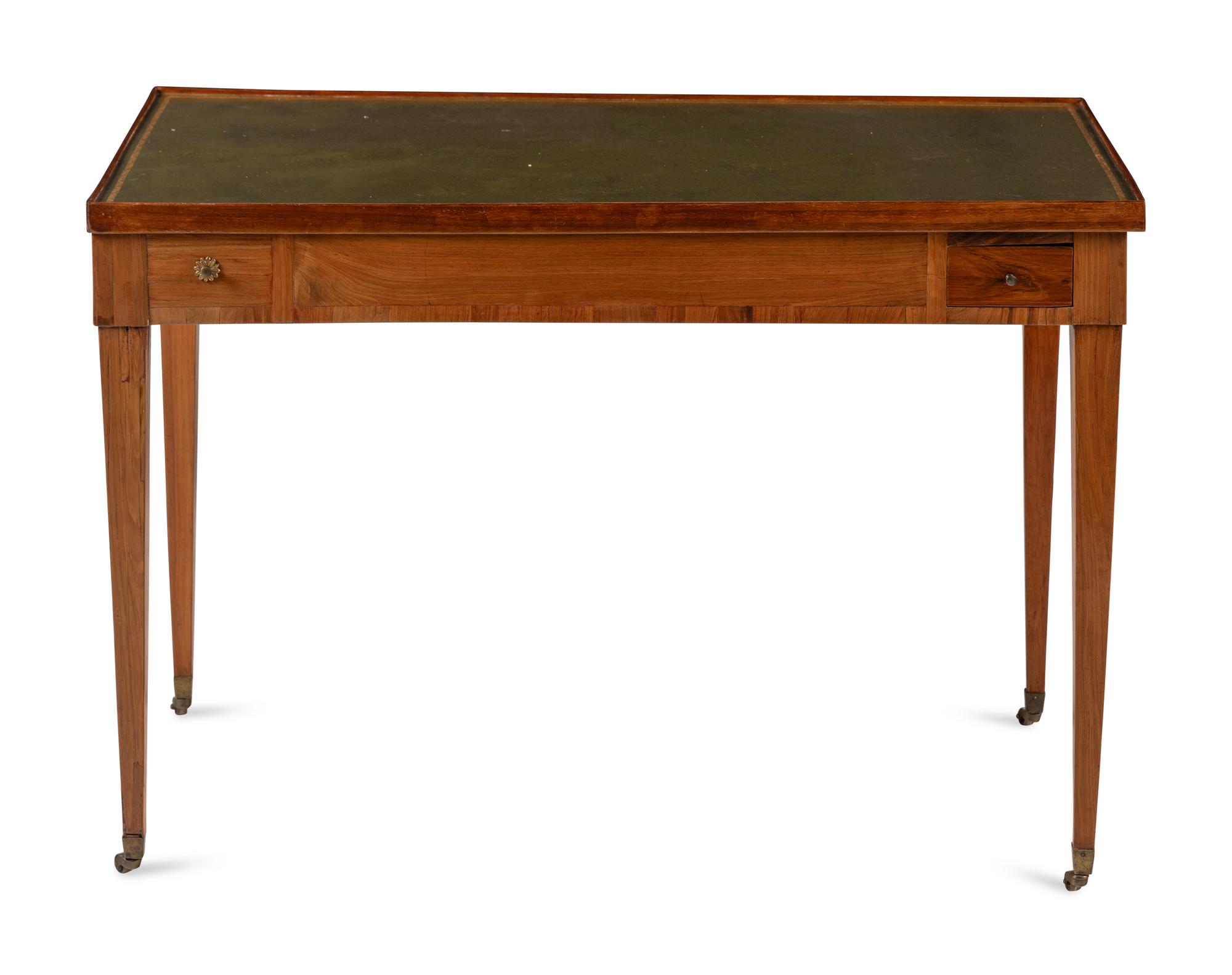 A Louis XVI Mahogany and Ebony Tric-Trac Table