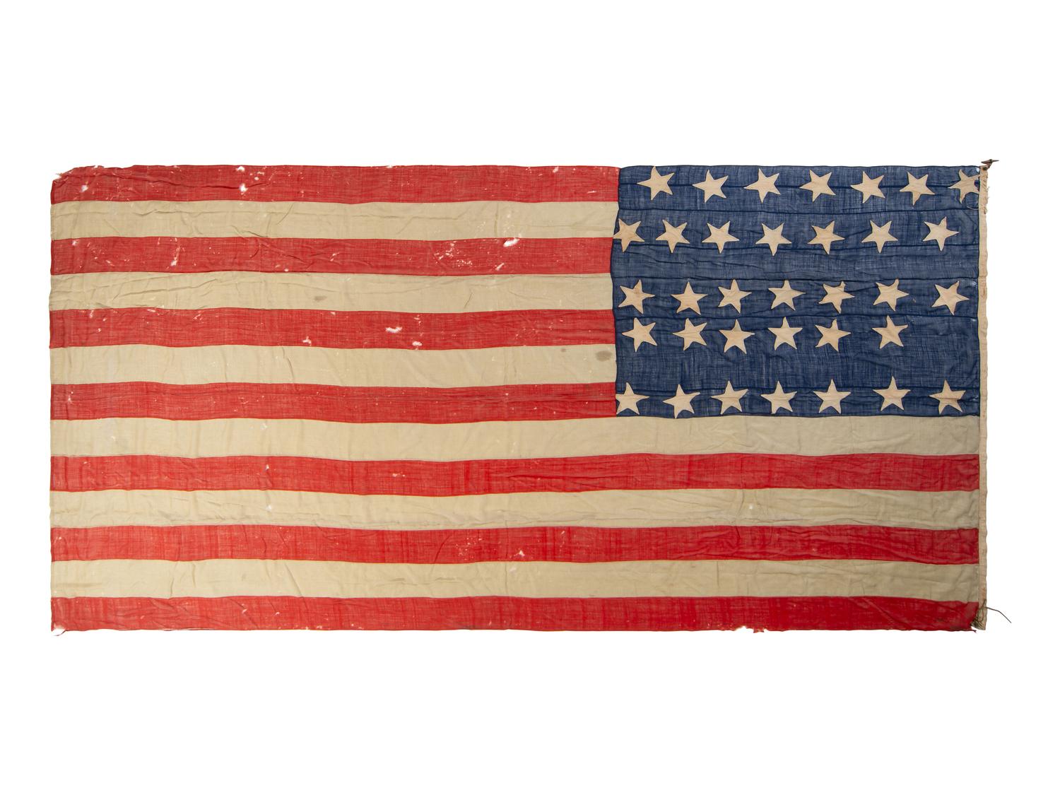 Collection of US Navy Rear Admiral Augustus Henry Kilty (1807-1879), incl. swords, dress uniform with accoutrements, and 34-star flag associated with the USS Mound City .