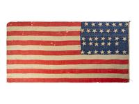 Collection of US Navy Rear Admiral Augustus Henry Kilty (1807-1879), incl. swords, dress uniform with accoutrements, and 34-star flag associated with the USS Mound City .