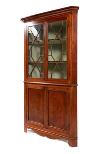 A George III Mahogany Corner Cabinet