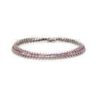 PINK SAPPHIRE AND DIAMOND BRACELET