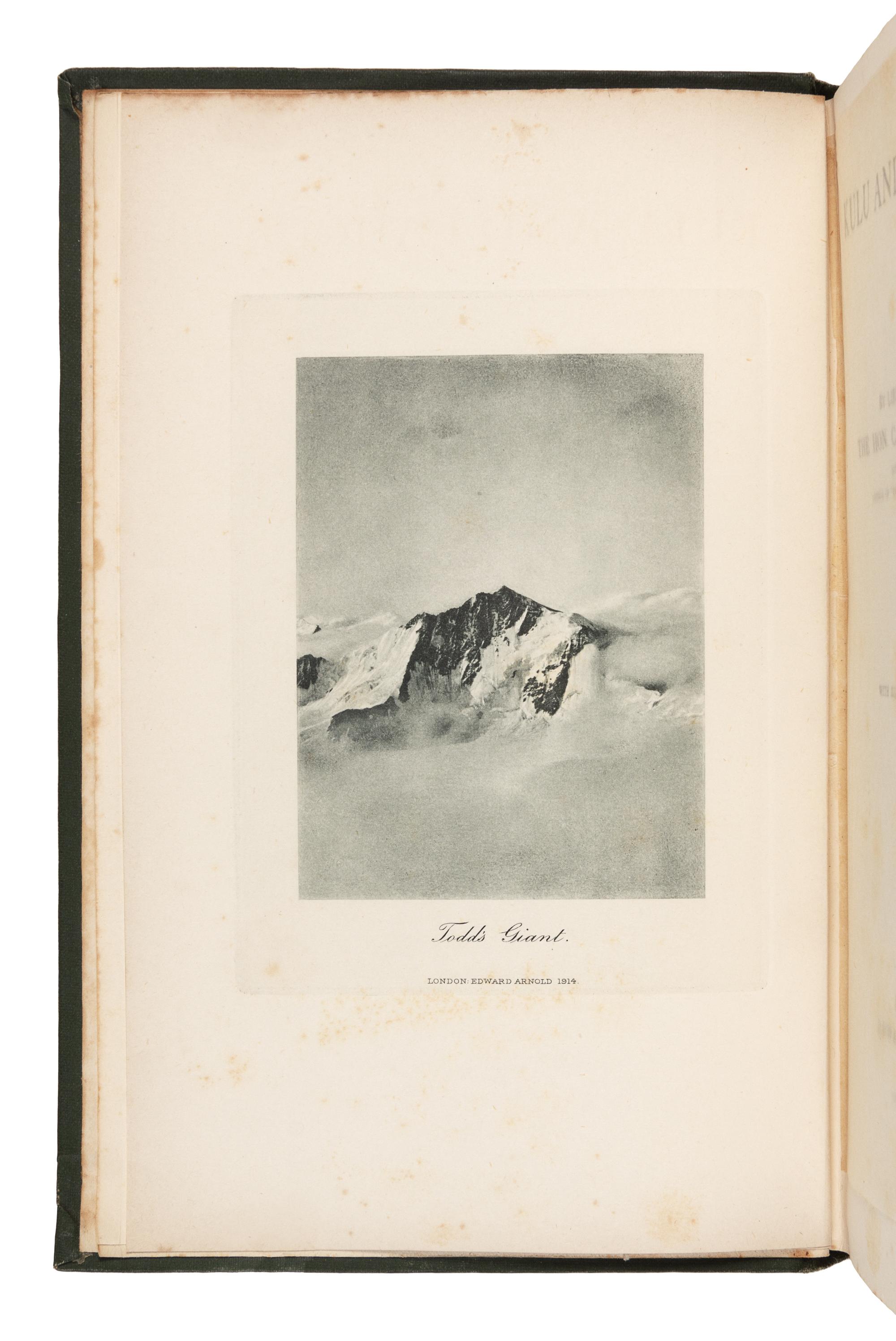 BRUCE, C. G. (1866-1939). Kulu and Lahoul. An account of…the Himalaya. London: Edward Arnold, 1914.