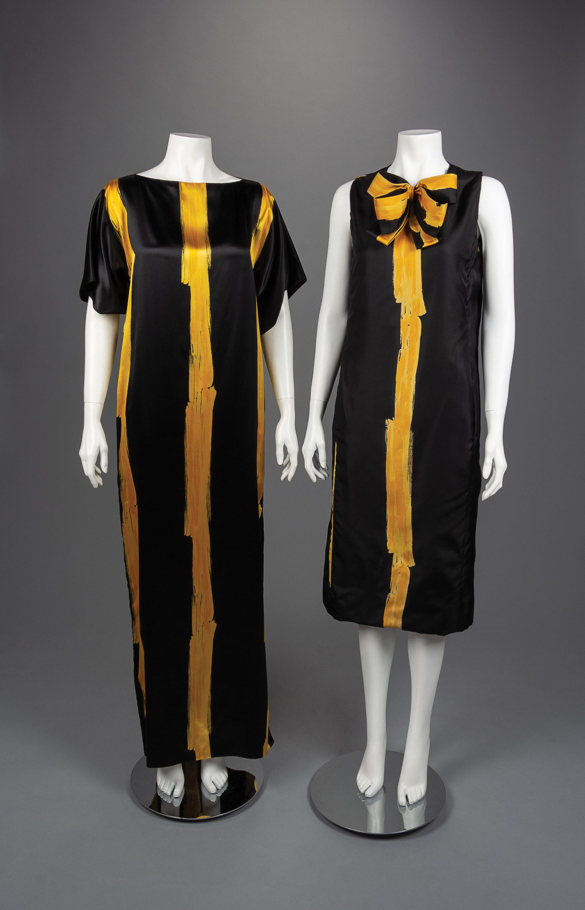 Two Geoffrey Beene Silk Dresses, 1963-70s